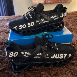 Brand new JUST SOSO sneakers size Eur 38 = US 7.5. Black and white.